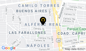 Mapa de Arenas Hugo en Cali