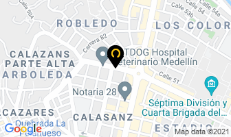 Mapa de Aristizábal Luz Miriam en Medellín