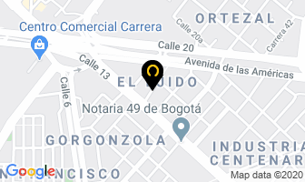 Mapa de Artegel Italia Ltda. en Bogotá D.C