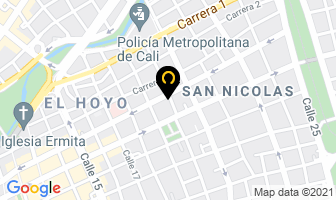 Mapa de Artes Gráficas Toro Ediciones en Cali