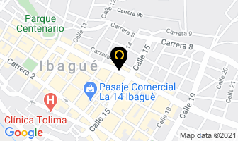 Mapa de Artes Graficas Universal en Ibagué