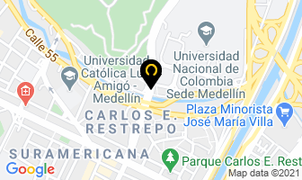 Mapa de Asaderos La U en Medellín