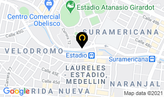 Mapa de Ascundeportes Antioquia en Medellín