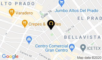 Mapa de Athletic De Colombia Ltda. en Barranquilla