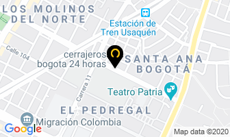 Mapa de Atlantis Vidrios Ltda en Bogotá D.C