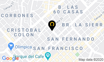 Mapa de Auto Zona Del Café en Armenia