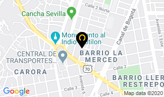 Mapa de Autorepuestos Mundo Inyección en Cúcuta