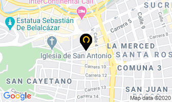 Mapa de Azulejos San Antonio en Cali