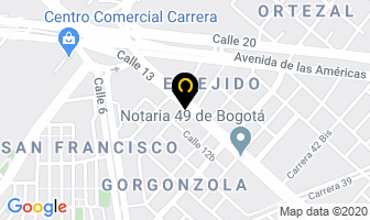 Mapa de Banco Av Villas en Bogotá D.C