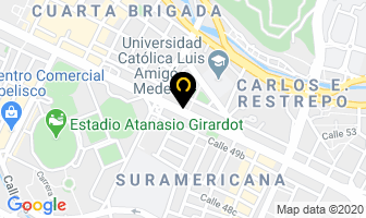 Mapa de Banco De Bogotá en Medellín