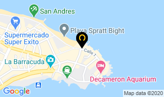 Mapa de Banda Dive Shop en San Andrés