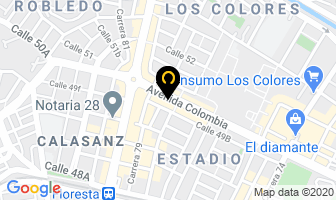 Mapa de Barbería Colón en Medellín