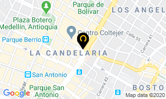 Mapa de Barberia Jungla Centro Uno en Medellín