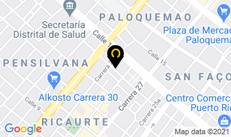 Mapa de Bella Luna Textil Ltda. en Bogotá D.C