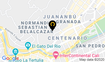 Mapa de Bellisimo Apartaestudio En Juanambu en Cali