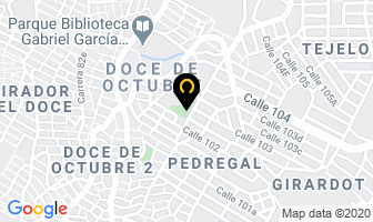 Mapa de Biblioteca Comfama Pedregal en Medellín