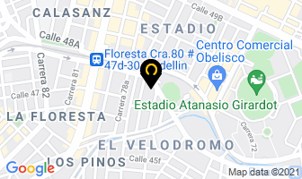 Mapa de Bicicletas Velódromo en Medellín