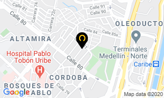 Mapa de Bioclinich en Medellín