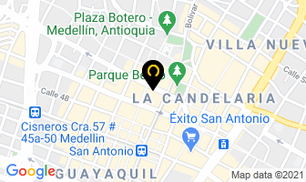 Mapa de Blusas Arena Azul en Medellín