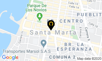 Mapa de Bodega La 21 en Santa Marta