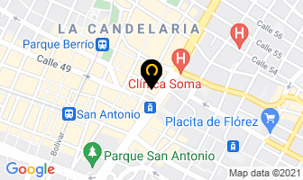 Mapa de Bufete Jurídico Internacional en Medellín
