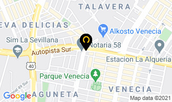 Mapa de Bus Partes en Bogotá D.C
