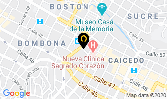 Mapa de C.a. Arquitectos Constructores Avaluadores en Medellín