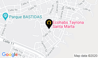 Mapa de Cabañas De Minkagua en Santa Marta