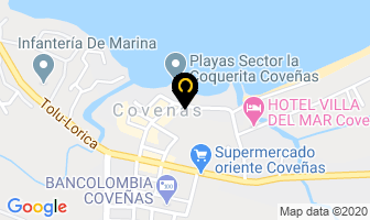 Mapa de Cabañas Popeye en Coveñas