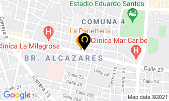Mapa de Cabas Peña Raúl en Santa Marta