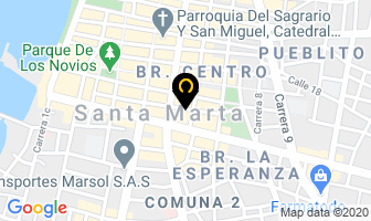 Mapa de Café Del Mar Ltda. en Santa Marta