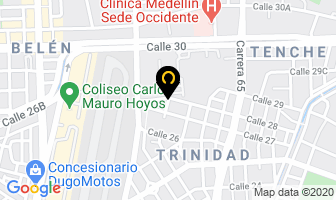 Mapa de Cafe Internet en Medellín