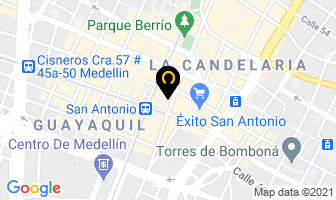Mapa de Cafetería Azúcar en Medellín