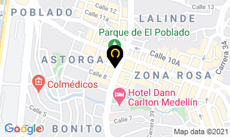 Mapa de Cafetería Long Island en Medellín