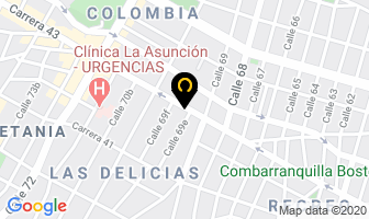 Mapa de Cali Brasas Express La 43 en Barranquilla