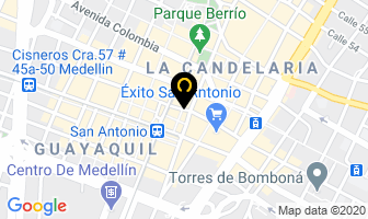 Mapa de Calzado Naranja en Medellín