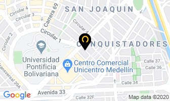 Mapa de Cámara Comercio Colombo Canadiense en Medellín