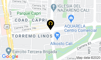Mapa de Canchas Sintéticas El Diablo Azteca en Cali