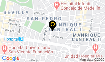 Mapa de Carnes Y Lácteos Bariloche en Medellín