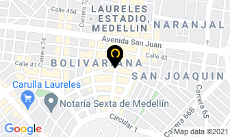 Mapa de Carnicería Moderna en Medellín