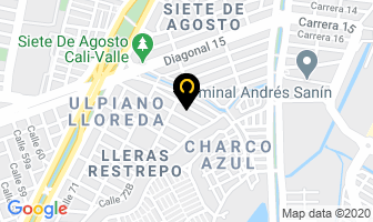 Mapa de Casa Didactica Colombiana en Cali