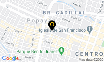 Mapa de Cementos Zeta en Popayán