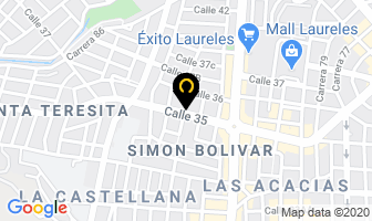 Mapa de Centprof en Medellín