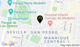 Mapa de Centro Automotriz La 74 en Medellín
