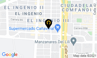 Mapa de Centro Creativo Publicitario en Cali
