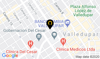 Mapa de Centro De Diagnóstico Auditivo en Valledupar