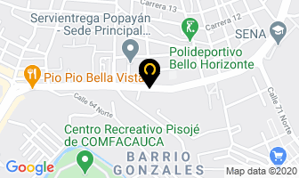 Mapa de Centro De Profesionales Del Norte en Popayán