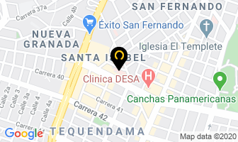 Mapa de Centro Medico Homeosanar en Cali