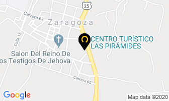 Mapa de Centro Turístico Las Pirámides en Cartago