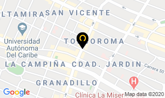 Mapa de Centro Visual Milan en Barranquilla